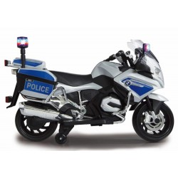 Moto Elettrica Polizia per Bambini 6V con Sirena Police Bianca