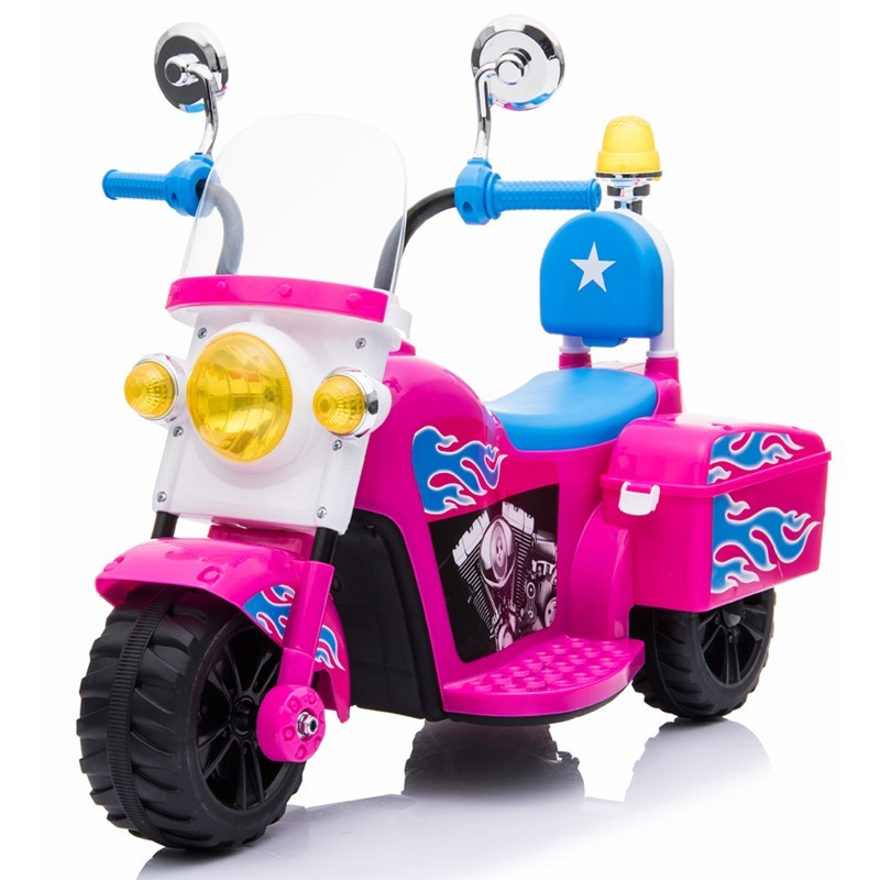 Moto elettrica per bambini con batteria 6v. Moto di polizia infanti